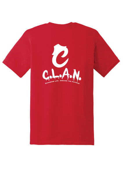 C.L.A.N. ‘C’ Red & White T-shirt